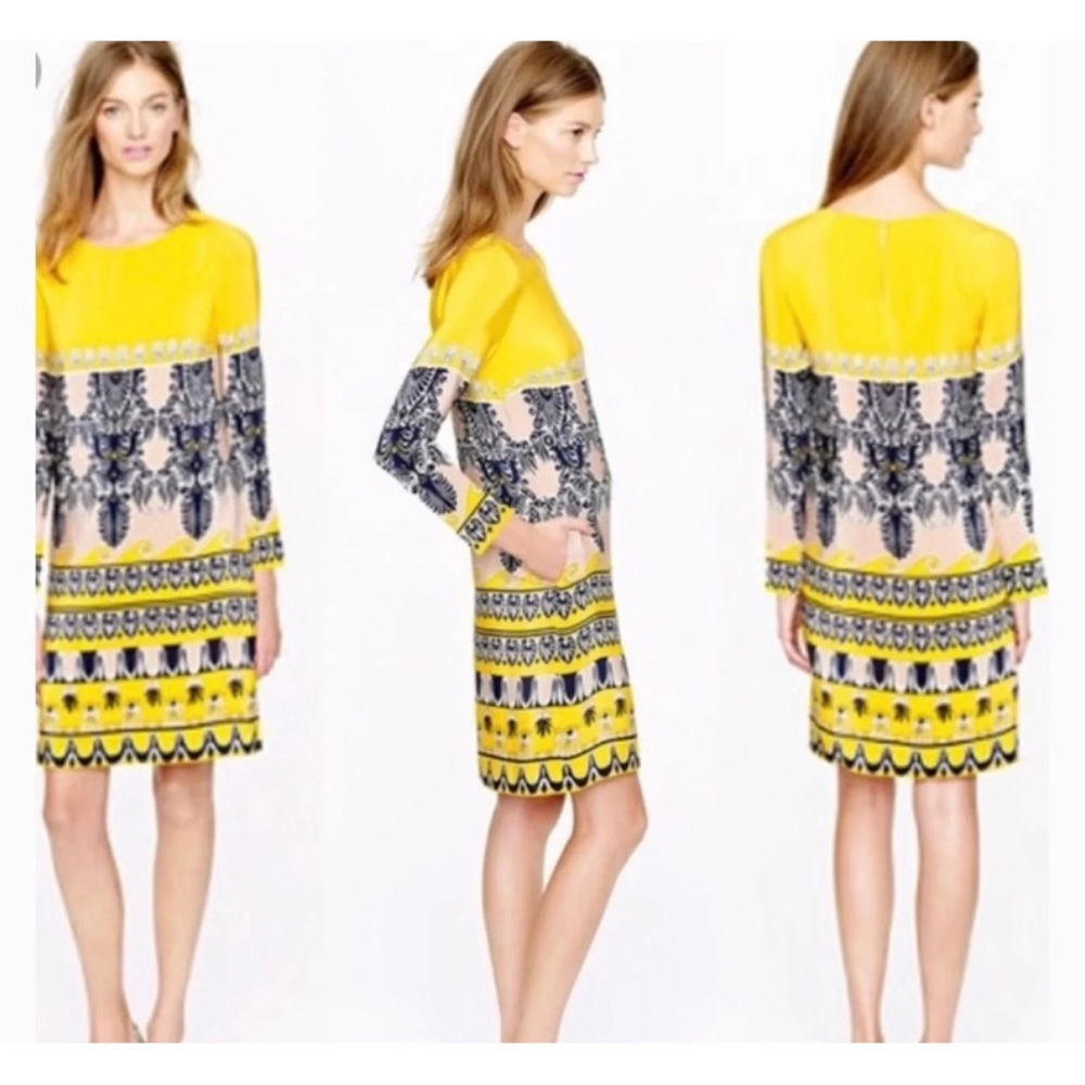 J crew size 10 Jules dress in rare Scroll Print